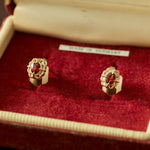 Regal Rosette Garnet Jewelry Set - CAMELLIA 5