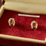 Regal Rosette Garnet Jewelry Set - CAMELLIA 5