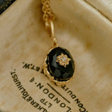 Noir Stella Onyx Necklace - CAMELLIA
