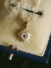 Elsa Holly Tanzanite Necklace - CAMELLIA Yellow Gold