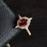 Claire Garnet Diamond Jewelry Set - CAMELLIA 5