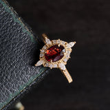 Claire Garnet Diamond Jewelry Set - CAMELLIA 5