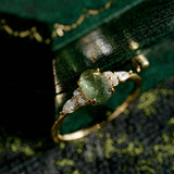 Green Rutilated Quartz Ring - CAMELLIA 5