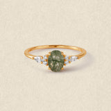Green Rutilated Quartz Ring
