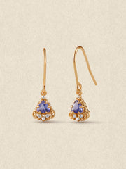 Astra Tanzanite Trilliant Drop Earrings