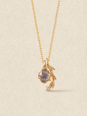 Celeste Lapis Leaf Necklace