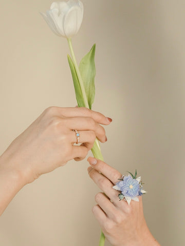 Gormlaith Blue Flower Ring