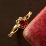 Regal Rosette Garnet Jewelry Set - CAMELLIA 5