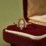 Aurélie Diamond Drop Ring - CAMELLIA 5