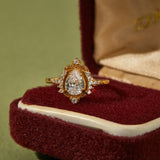 Aurélie Diamond Drop Ring - CAMELLIA 5