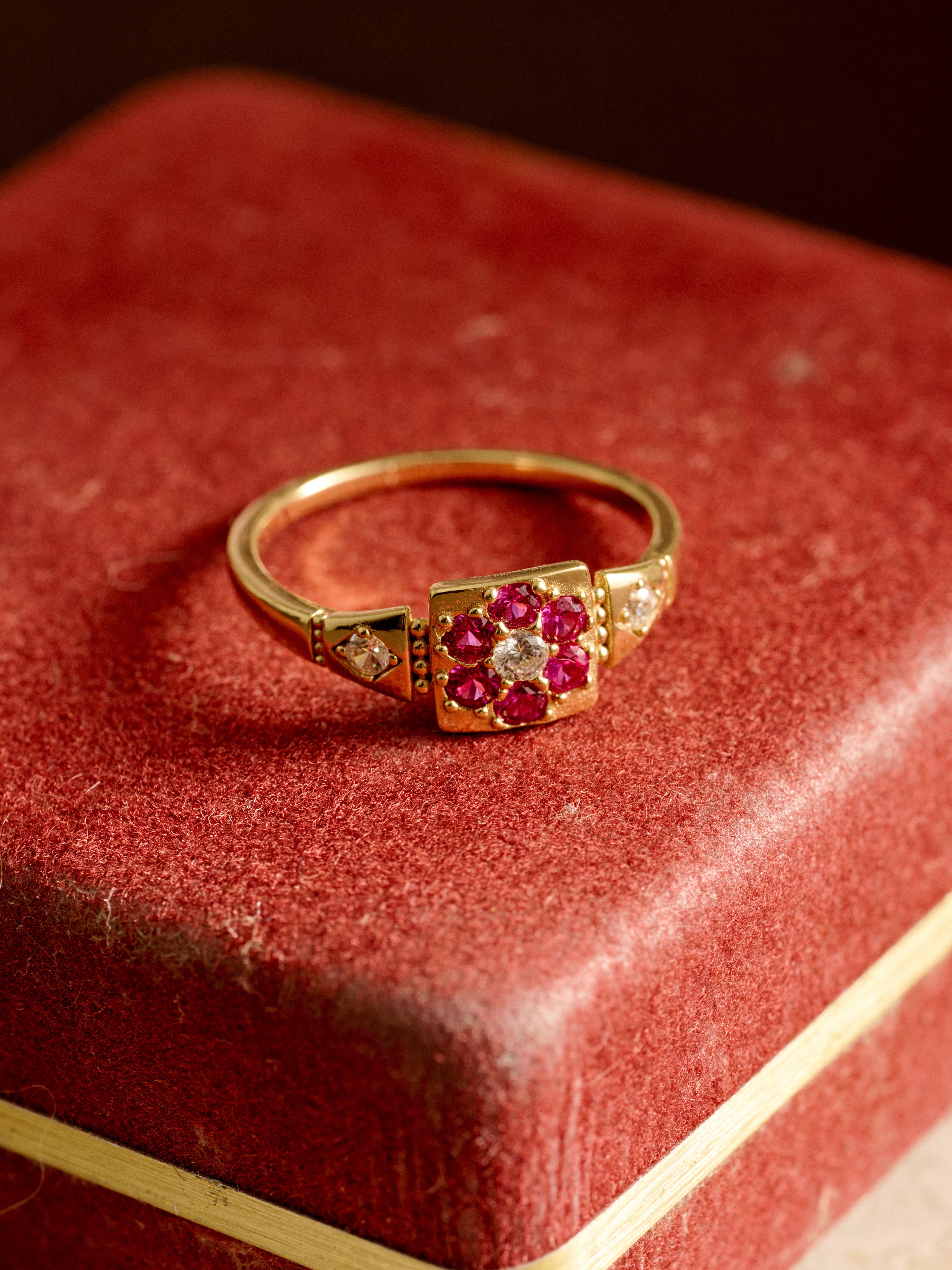 Ruby Mosaic Ring