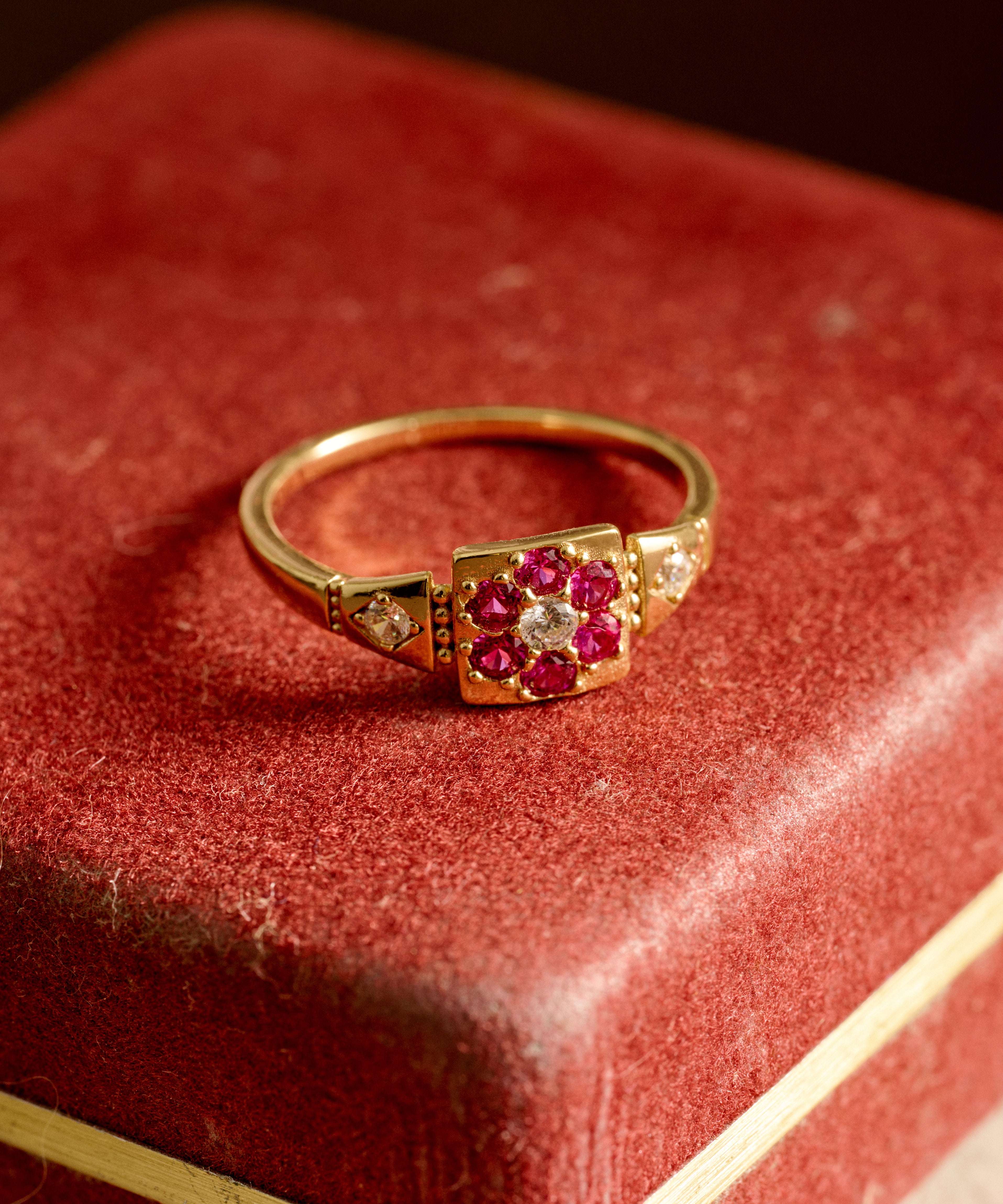 Ruby Mosaic Ring
