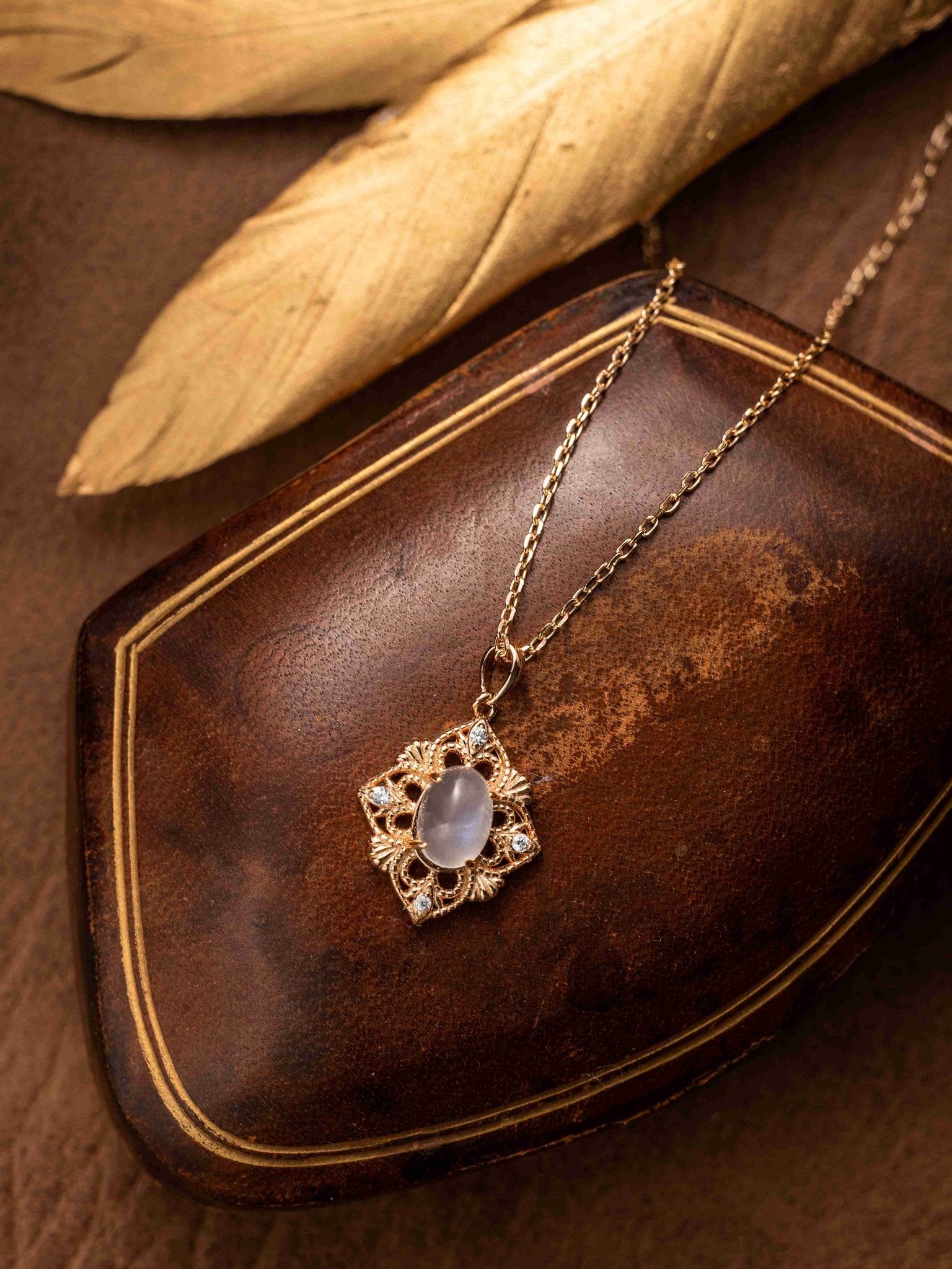 Capri Moonstone Necklace - CAMELLIA