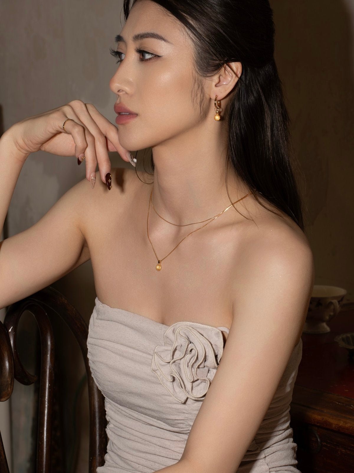 Elsa Birth Month Earrings - CAMELLIA Octomber