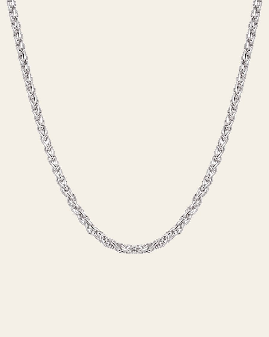 m Circle Chain Necklace silver Camellia jewelry 