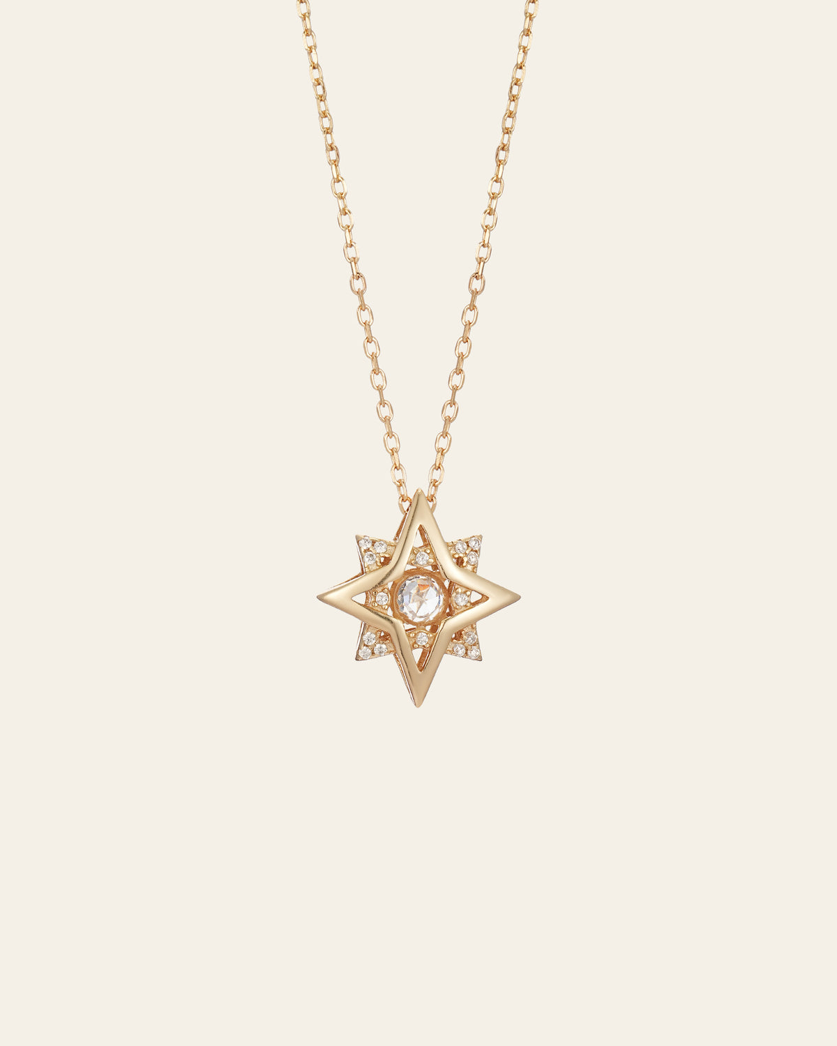 New York Diamond Pentagram Necklace