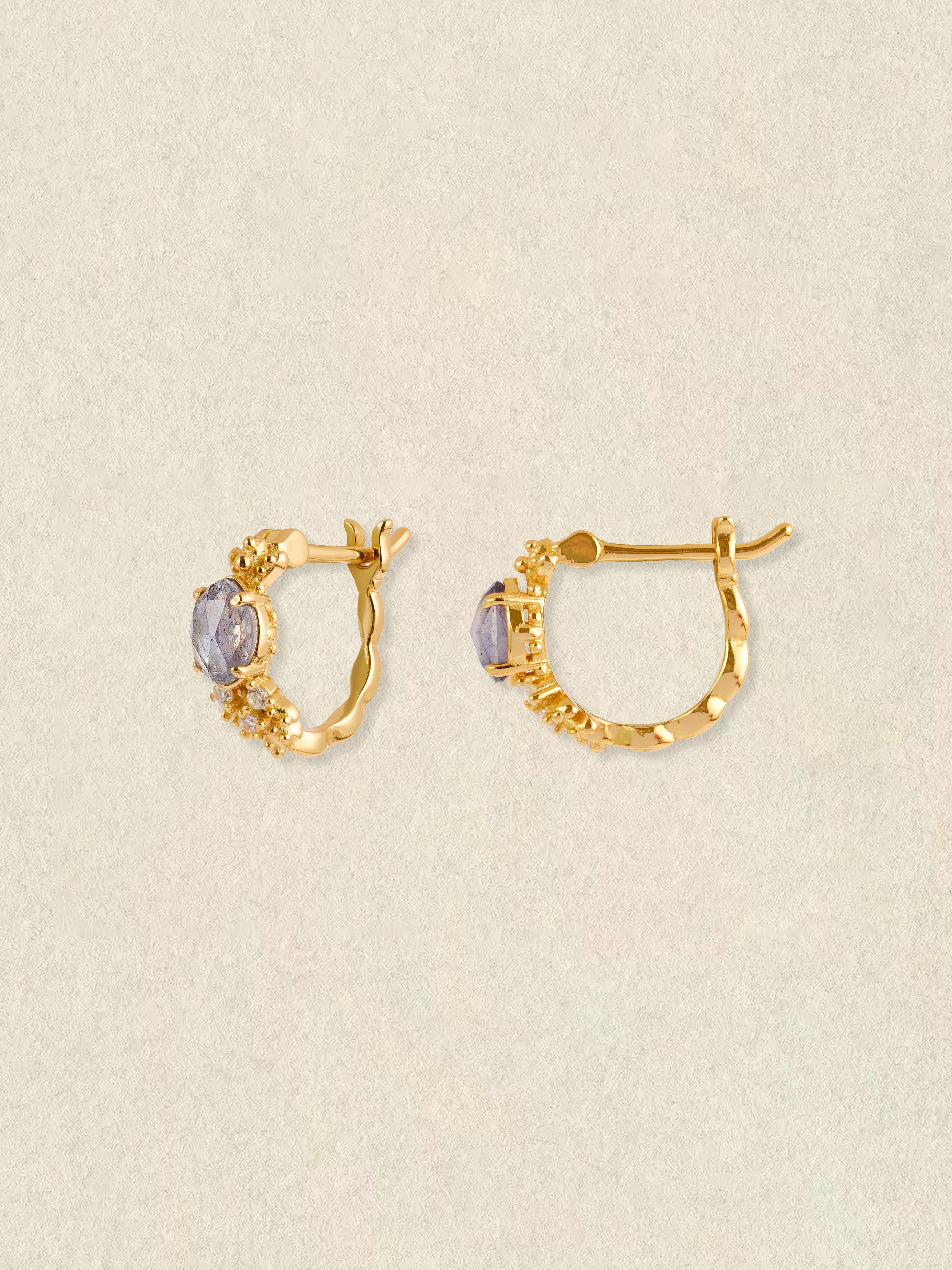 Celeste Lapis Leaf Earrings