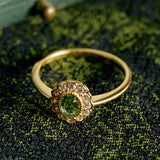 Peridot Rosette Ring