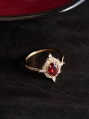 Claire Garnet Diamond Ring - CAMELLIA 5