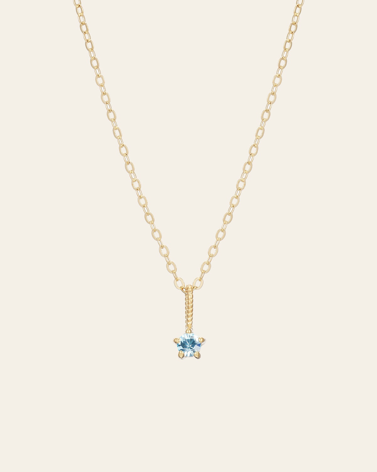 Petite Aquamarine Necklace - CAMELLIA