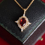 Claire Garnet Diamond Jewelry Set - CAMELLIA 5