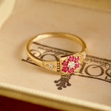 Ruby Mosaic Ring