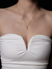 Nerissa Chrysanthemum Topaz Necklace - CAMELLIA Yellow Gold 18"