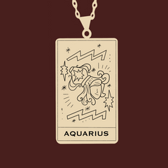 Aquarius Astrology Necklace