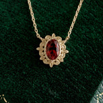 Garnet Petal Necklace - CAMELLIA