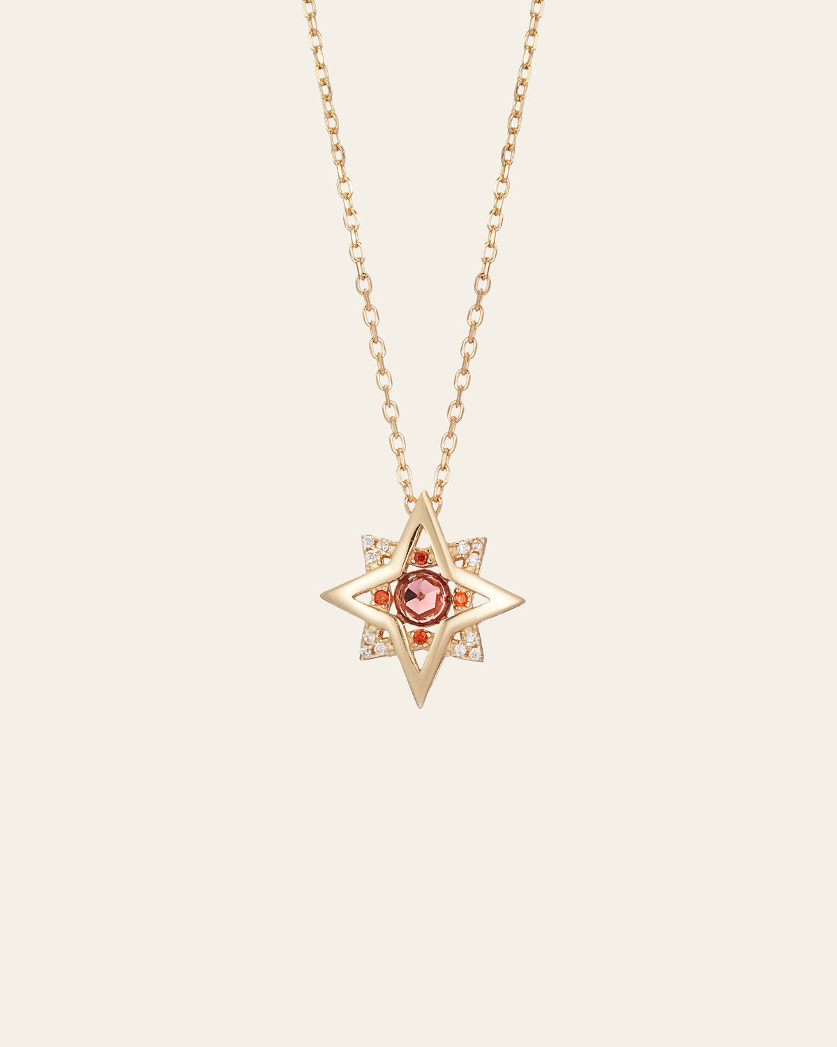 New York Ruby Pentagram Necklace