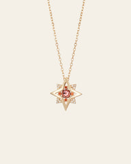 New York Ruby Pentagram Necklace