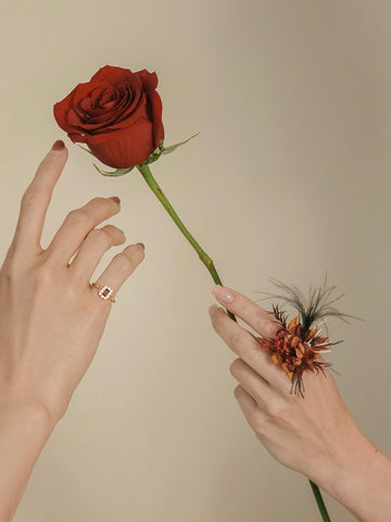 Aliki Red Flower Ring