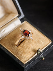 Claire Garnet Diamond Ring - CAMELLIA 5