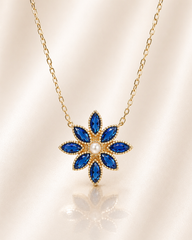 Cámellia Sapphire Pearl Necklace