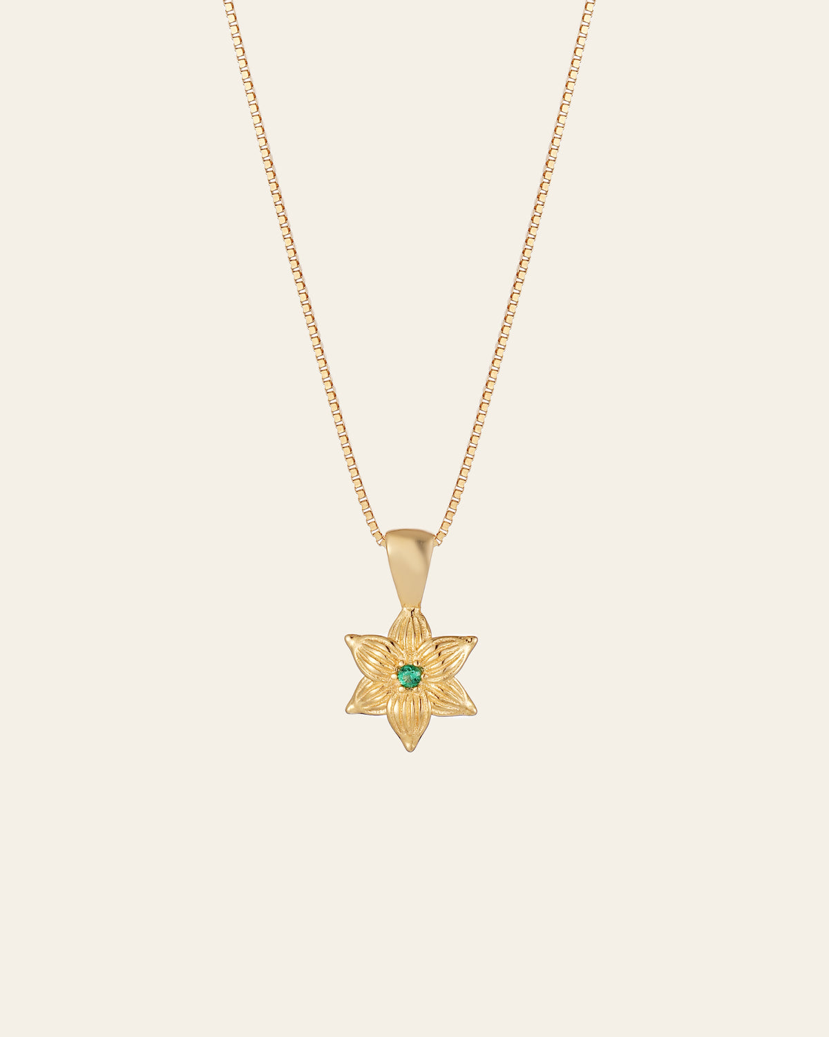 Elsa Lily Emerald Necklace