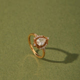 Aurélie Diamond Drop Ring - CAMELLIA 5