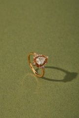 Aurélie Diamond Drop Ring - CAMELLIA 5