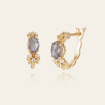 Celeste Lapis Leaf Earrings - CAMELLIA
