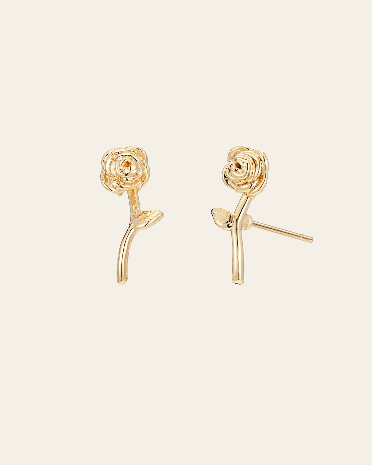 Hebe Rose Leaf Earrings