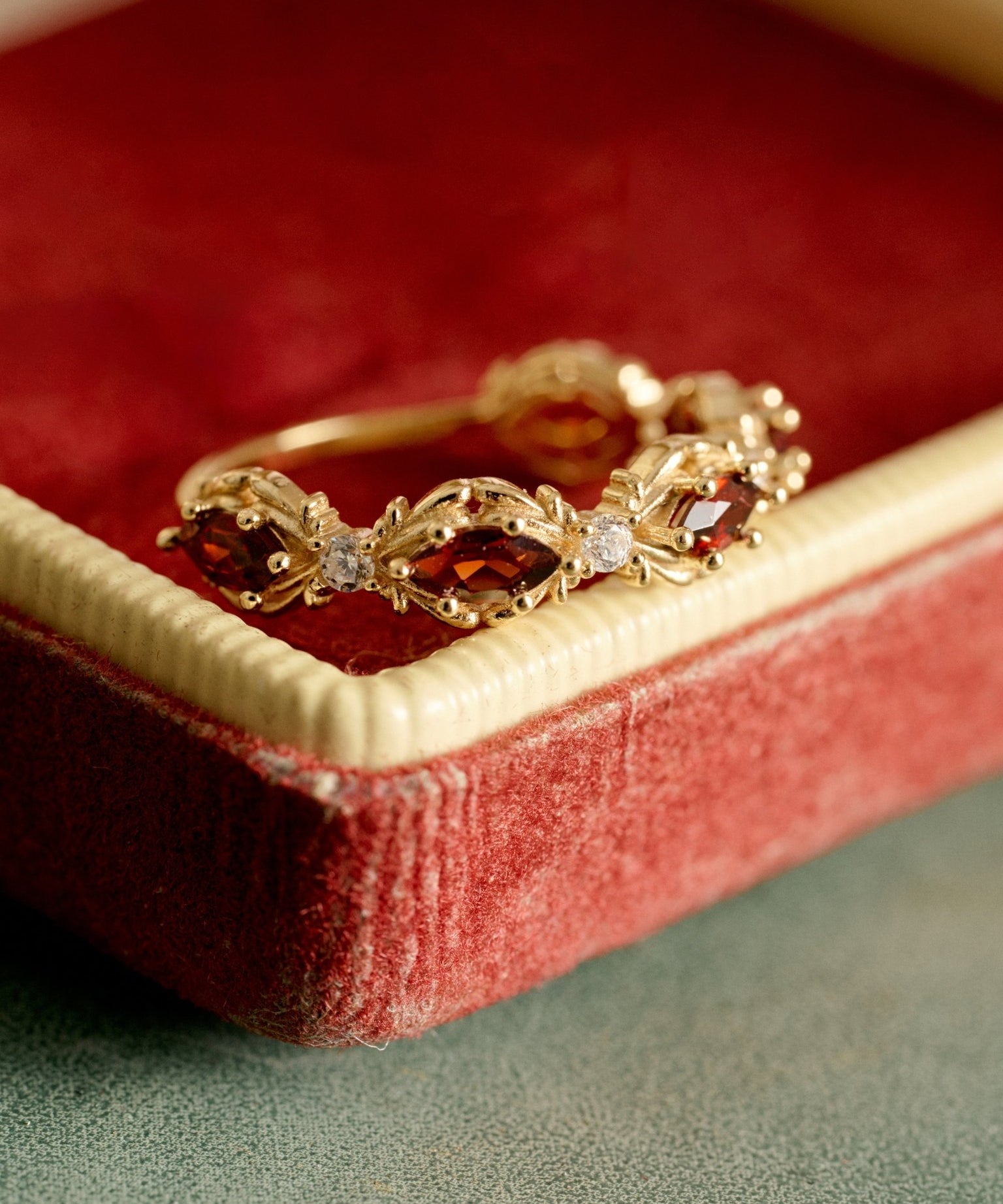 Aurelia Garnet Starburst Ring - CAMELLIA 6