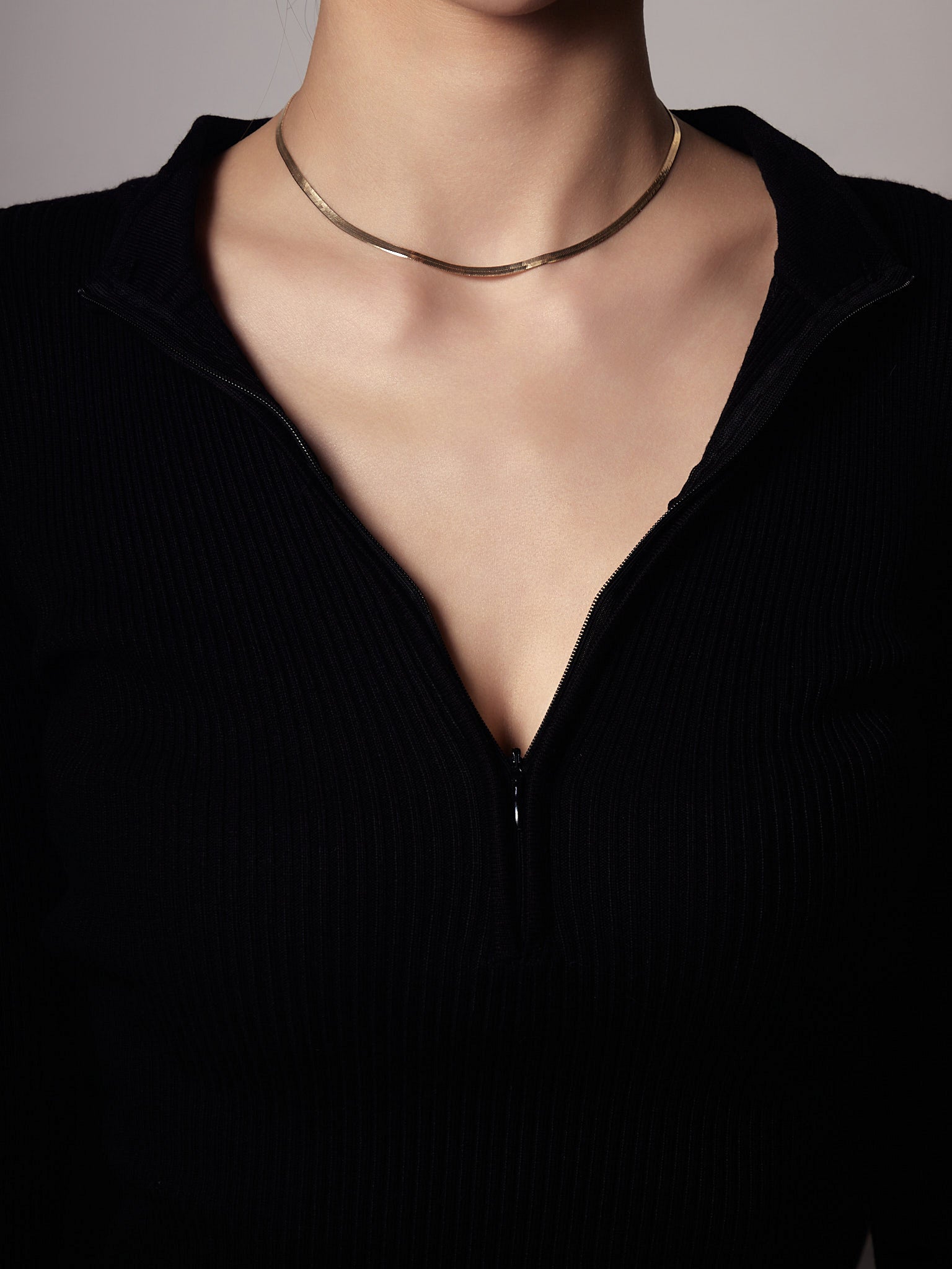 3.5 mm Snake Chain Necklace - CAMELLIA White Gold