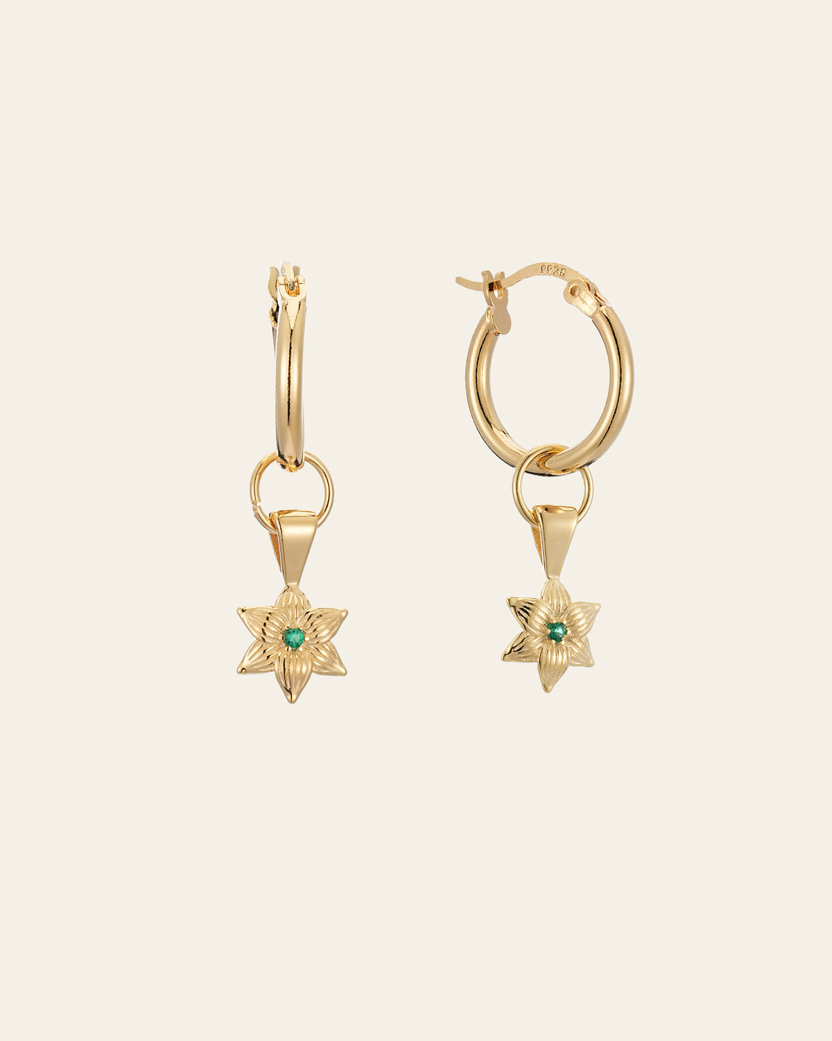 Elsa Lily Emerald Earrings