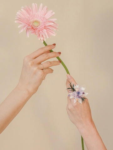 Lole Purple White Flower Ring