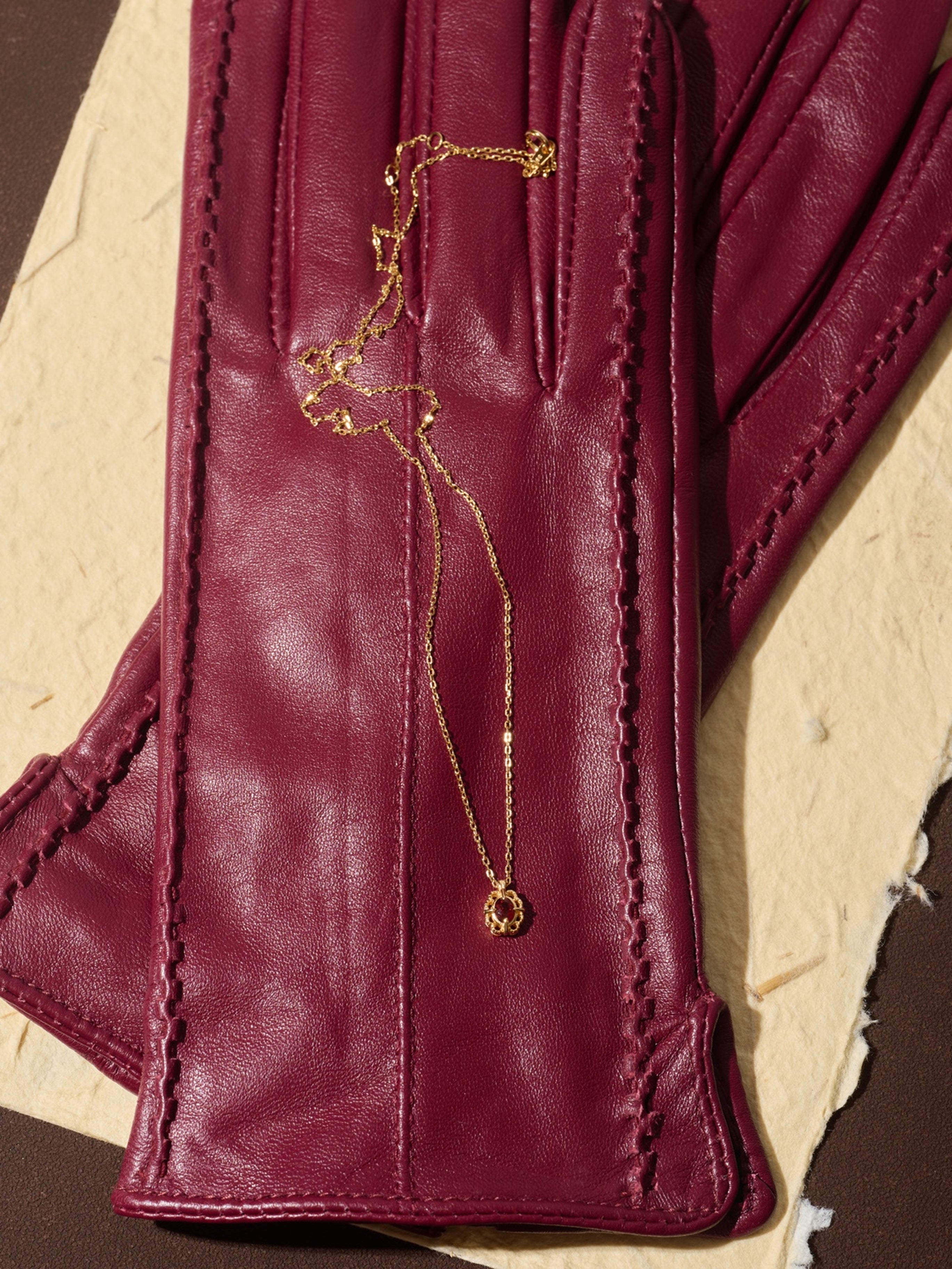 Regal Rosette Garnet Necklace