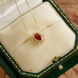 Garnet Petal Necklace - CAMELLIA
