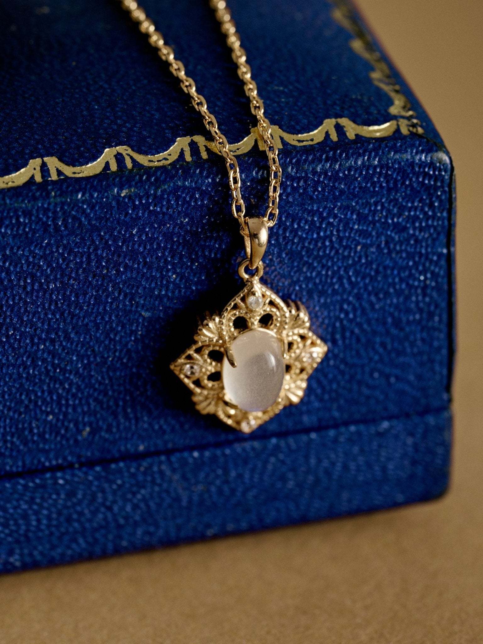 Capri Moonstone Necklace - CAMELLIA