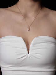 Nerissa Holly Lapis Lazuli Necklace - CAMELLIA Yellow Gold 18"