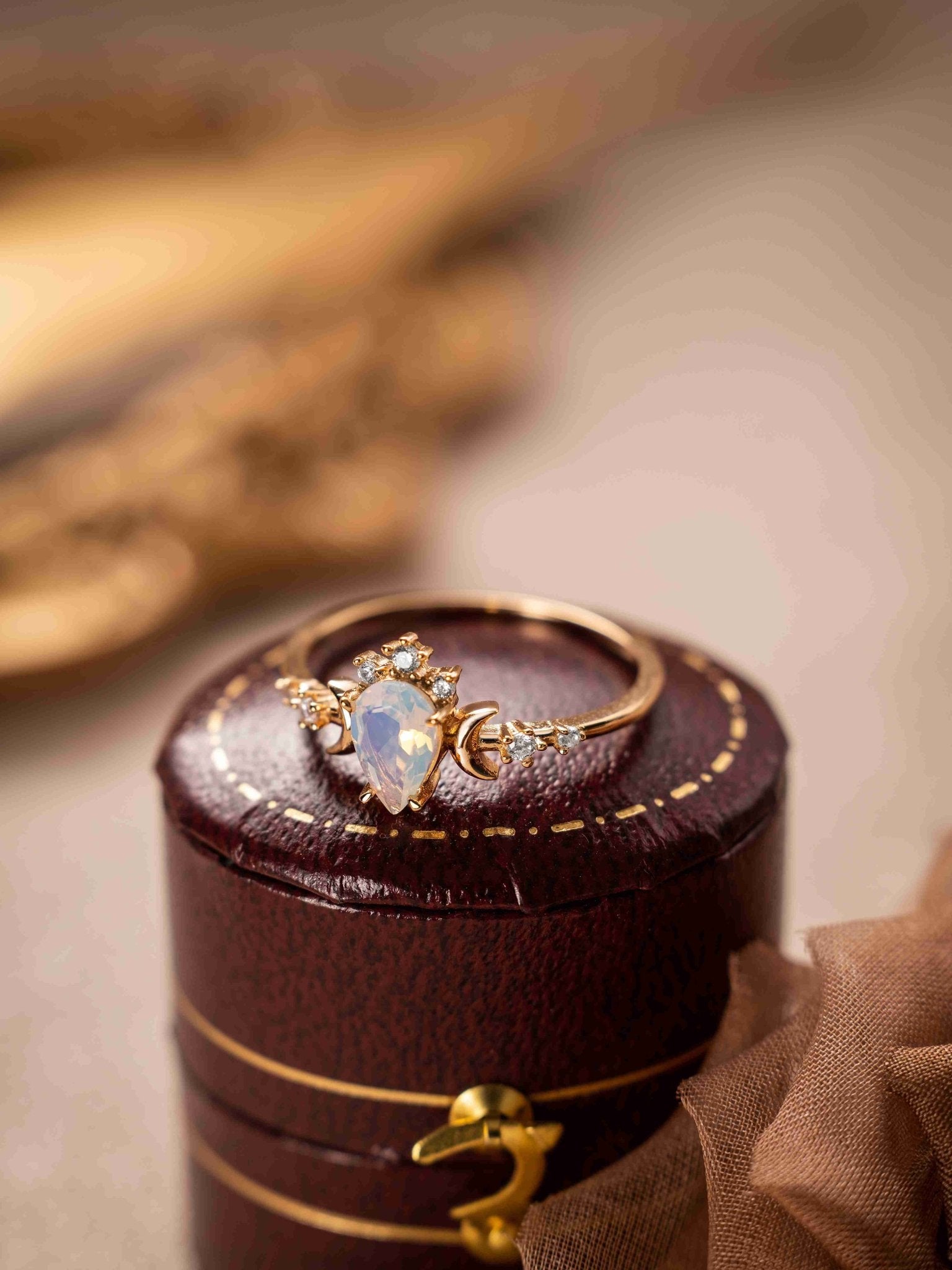 Celestia Moonstone Ring - CAMELLIA 5 US