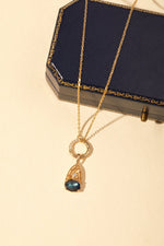 Stellaris Labradorite Necklace - CAMELLIA Circle Chain
