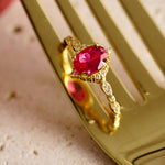 Verdure Ruby Ring - CAMELLIA 6 Gold